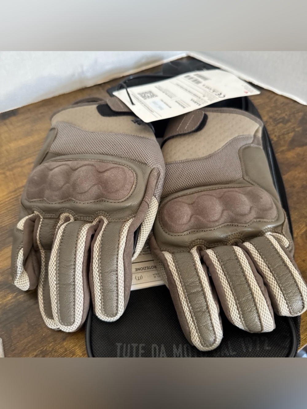 Dainese Motorcycle Gloves SABHA Bungee Cord Feather Gray Size XL New